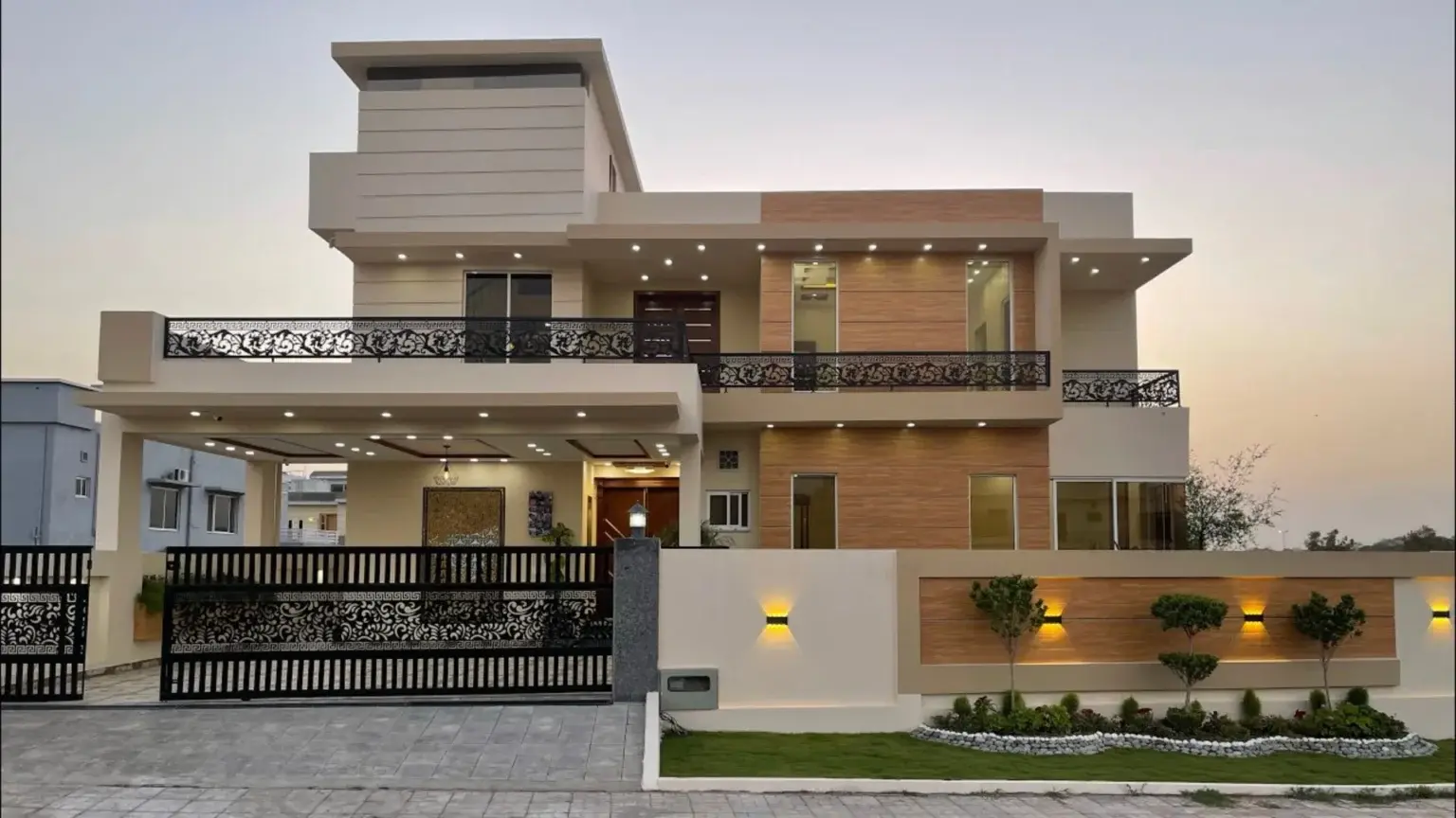 1 kanal house front design in pakistan gharhub