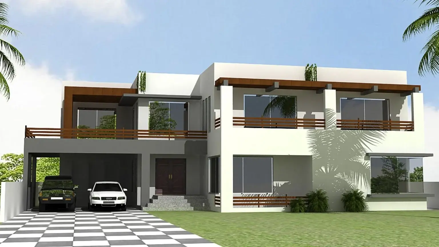 2 kanal house front design in pakistan gharhub