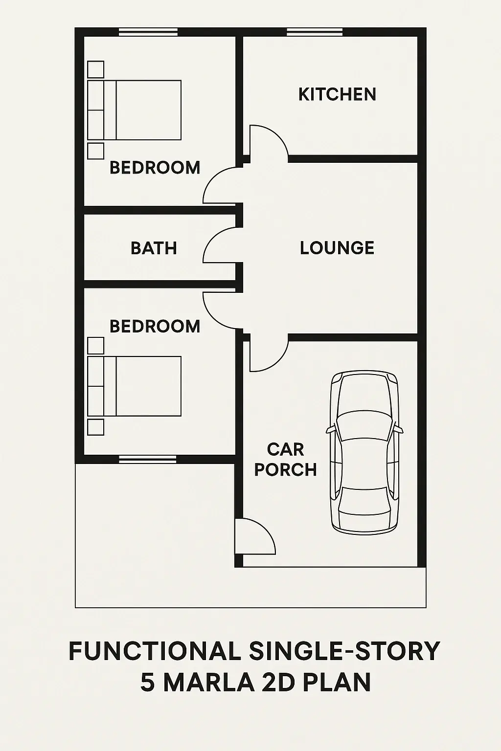 Popular 5 marla house plan layouts in pakistan