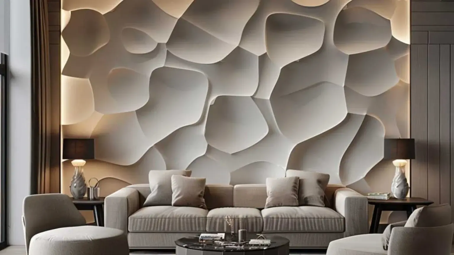 Geometric 3d wall panel gharhub