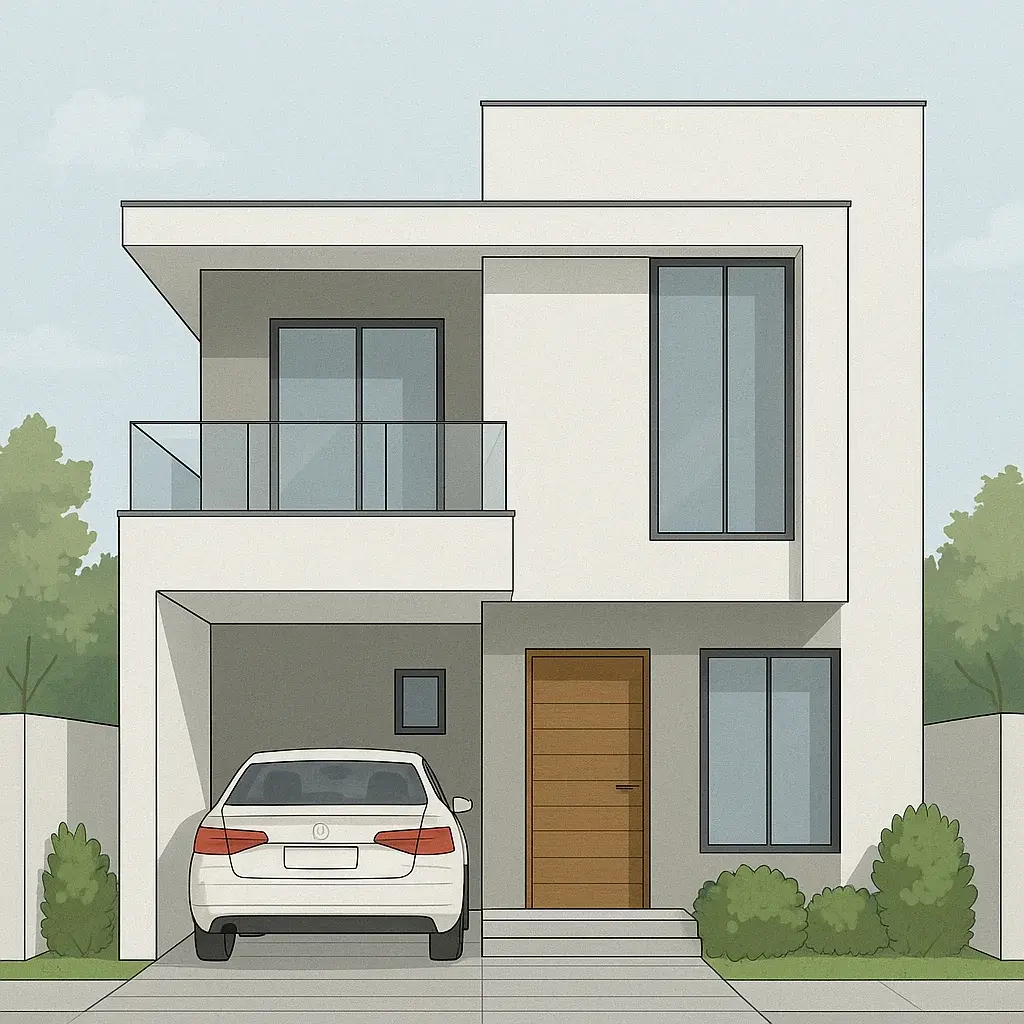 Modern minimalist house design - ghar hub